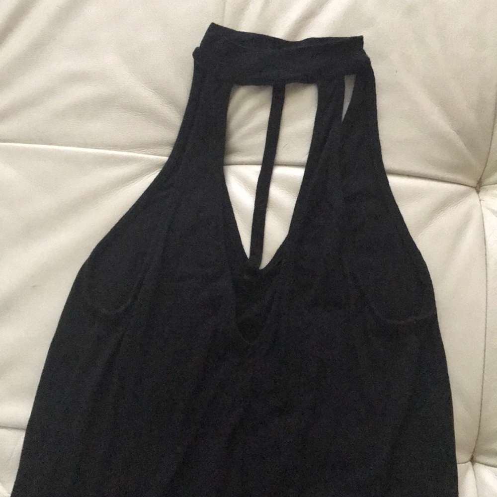 Express Black Choker Back Detail Tank